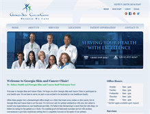 Tablet Screenshot of georgiaskinandcancer.com